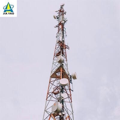 Torre de acero de ángulo de 3 patas de acero Q355 de 35M 46M 62 metros para cobertura de señal de área fronteriza