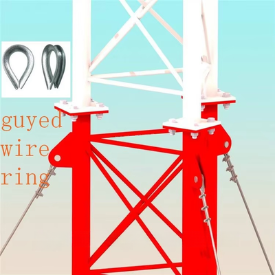 Torre de alambre arriostrada ajustable de tensión 48 50 60M para cobertura de señal de pastizales