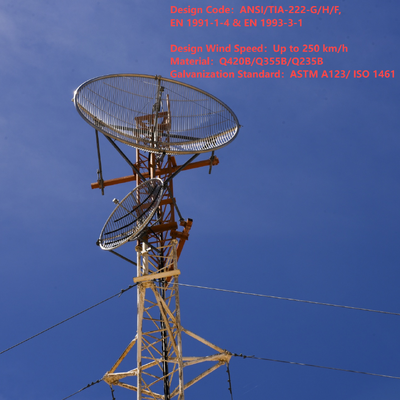 35 42 Torre arriostrada galvanizada en caliente de 48M para la red de telecomunicaciones de la región de Gobi