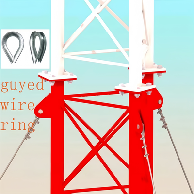 35 42 Torre arriostrada galvanizada en caliente de 48M para la red de telecomunicaciones de la región de Gobi