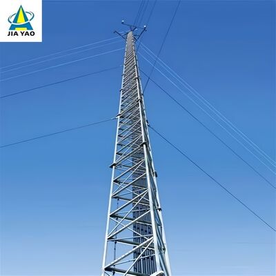 38 46 torre optimizada del alambre de Guyed de la carga del viento de los 52M para el uso sísmico de la estación de vigilancia