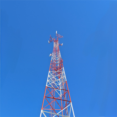 48 50 amortiguación de vibraciones galvanizadas en baño caliente de la torre de las telecomunicaciones de 3 tubos para la estación de comunicación