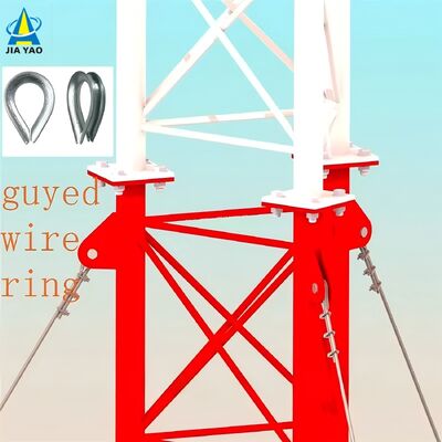altura galvanizada de la torre del alambre de Guyed de la inmersión caliente de los 32M ultra para la microonda de la gama larga