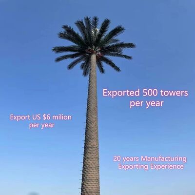 Torre de comunicación de camuflaje de pino biónico ecológico de 35 m Área escénica Cobertura de señal Vida útil de 30 años Estructura de acero galvanizado en caliente