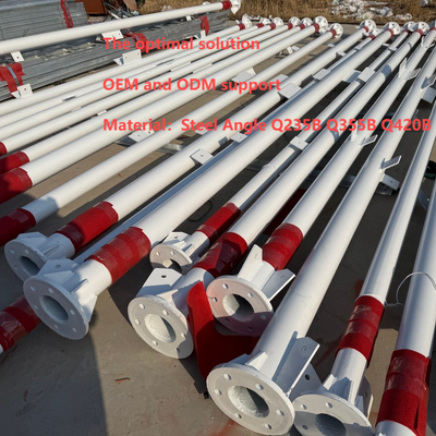 Torre de celosía de acero tubular de 3 patas de alta resistencia para comunicación en áreas remotas de minería Estación base 4G 5G Mástil galvanizado en caliente Q345B resistente al viento