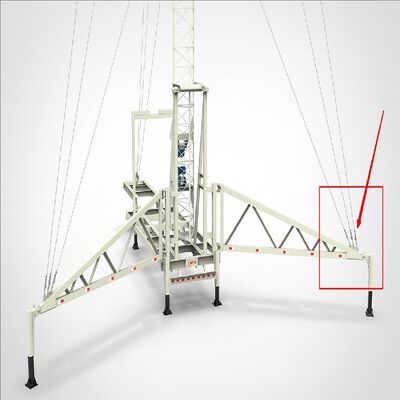 Mástil de acero telescópico portátil para estación base móvil de despliegue rápido y vigilancia de emergencia con sistema de elevación de grado industrial y base estabilizada