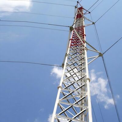 Torre de alambre arriostrada ultraalta para transmisión de radio y televisión de largo alcance Mástil de celosía robusto estándar ANSI/TIA-222 con sistema de anclaje de acero templado