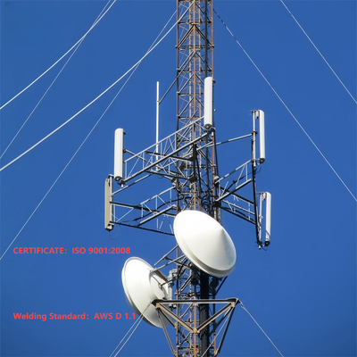 Torre de alambre arriostrada ultraalta para transmisión de radio y televisión de largo alcance Mástil de celosía robusto estándar ANSI/TIA-222 con sistema de anclaje de acero templado
