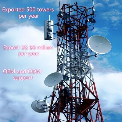 Torre de celosía de acero angular de 4 patas de alta resistencia con estructura de soporte de carga optimizada para infraestructura de telecomunicaciones rurales Estándar ANSI/TIA-222-G