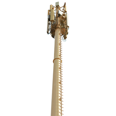 Torre de acero monopolar autoportante Torre de poste de comunicación tubular de alta resistencia Galvanizado por inmersión en caliente Q235B para soporte de sitio de antena de red inalámbrica urbana