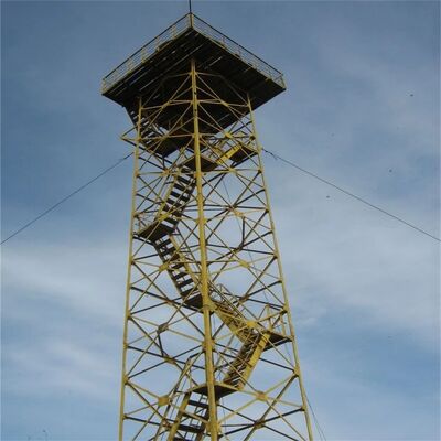 Torre de guardia de acero galvanizado Torre de vigilancia Torre de vigilancia de seguridad Estructura de rejilla para la prevención de incendios forestales y apoyo de observación a gran altura