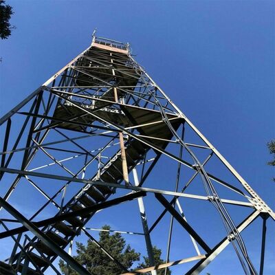 Torre de guardia de acero galvanizado Torre de vigilancia Torre de vigilancia de seguridad Estructura de rejilla para la prevención de incendios forestales y apoyo de observación a gran altura