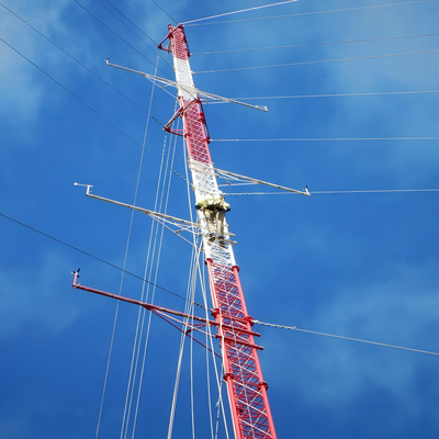 Hot Dip Galvanized Wind Measurement Tower Anemometer Mast Lattice Steel Tower for Wind Farm Assessment